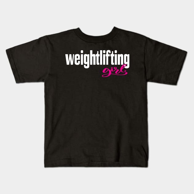 Weightlifting Girl Kids T-Shirt by ProjectX23Red